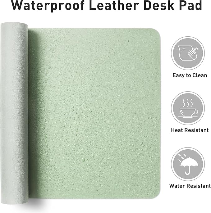 Aothia Large PU Leather Desk Pad — 23.6" × 13.7" Mouse & Writing Mat