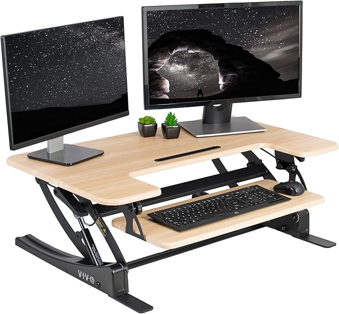 VIVO 36 inch Height Adjustable Stand Up Desk Converter (Black)