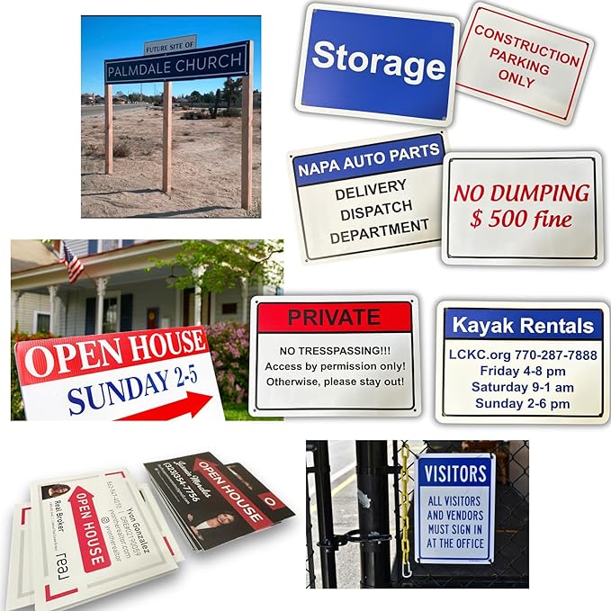 Custom Signs Outdoor Metal for Home Office Business, Personalized, Door, Porch, Delivery, Man Cave, Shop, Garage, Street. For Outside or Inside Use. Our Metal Signs Are UV Printed Solid Aluminum 10x7 inches