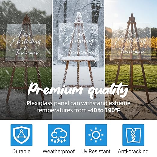 CALPALMY (2 Pack) 1/4" Thick Clear Large Acrylic Sheets - 36" x 48" Pre-Cut Plexiglass Sheets for Windows, Craft Projects, Signs, Display Cases, Sneeze Guard and More - Cut with Power Saw, Hand Tools