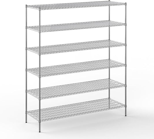 Regal Altair 24" Deep x 72" Wide x 86" Height Wire Shelving Kit | 6-Tier | NSF Commercial Storage Rack Unit