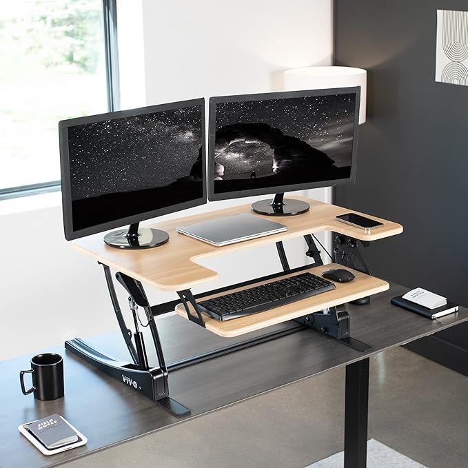 VIVO 36 inch Height Adjustable Stand Up Desk Converter (Black)