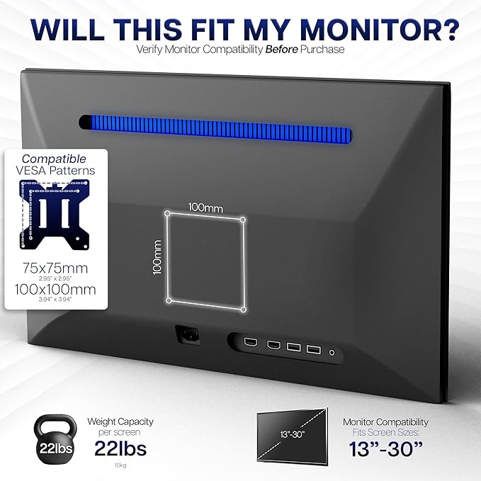 VIVO Dual Monitor Desk Mount (Black)