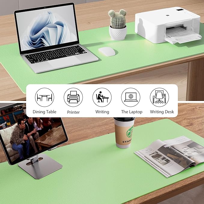 Aothia PU Leather Desk Pad — 48" × 17" Extra-Large Office Mat