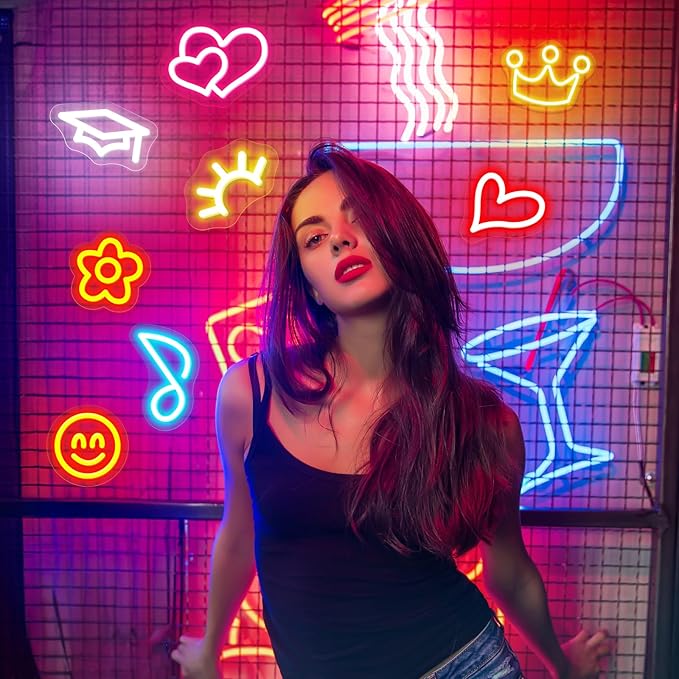 Custom Neon Sign for Wall Decor, Neon Sign Customizable Personalized LED Neon Name Sign Dimmable Neon Light Sign for Room Wedding Birthday Bar Decor
