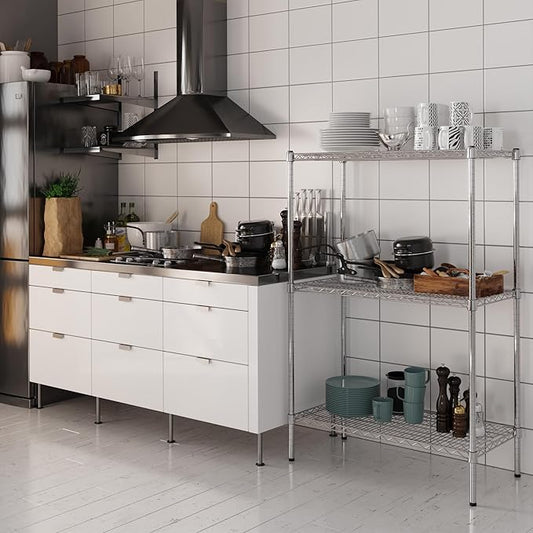 Regal Altair 18" Deep x 36" Wide x 54" Height Wire Shelving Kit | 3-Tier | NSF Commercial Storage Rack Unit
