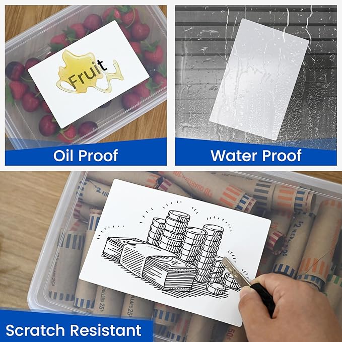 L LIKED 4" x 6" Blank Removable Labels with No...
