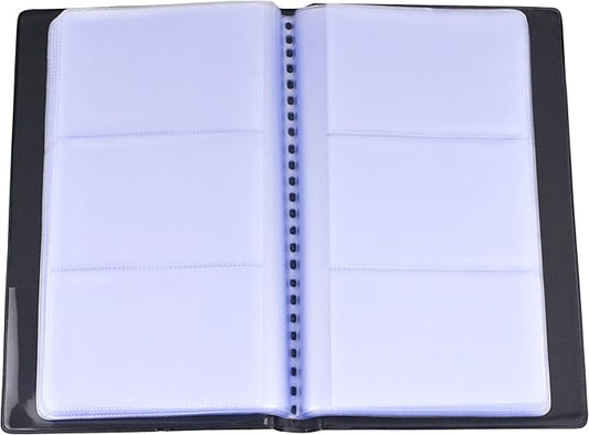 SAMYO Business Journal Name Card Book Holder Organizer - Holds 240 Cards - Black