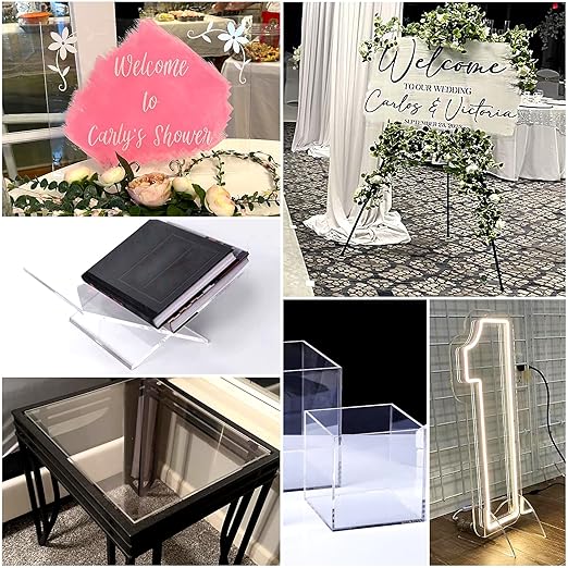 4 Pack 16x20 Inch Acrylic Sheet 1/8" Thick, Cast Acrylic Sheet, Clear Plexiglass Sheets, for Craft Projects, Display Cases, Signs, Photo Frame