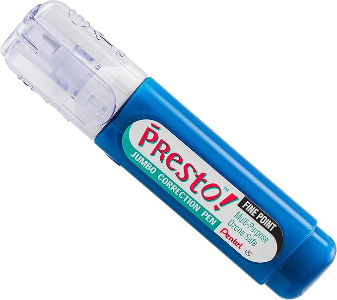 Pentel Presto Jumbo Correction Pen — Fine Point, Metal Tip, 2-Pack