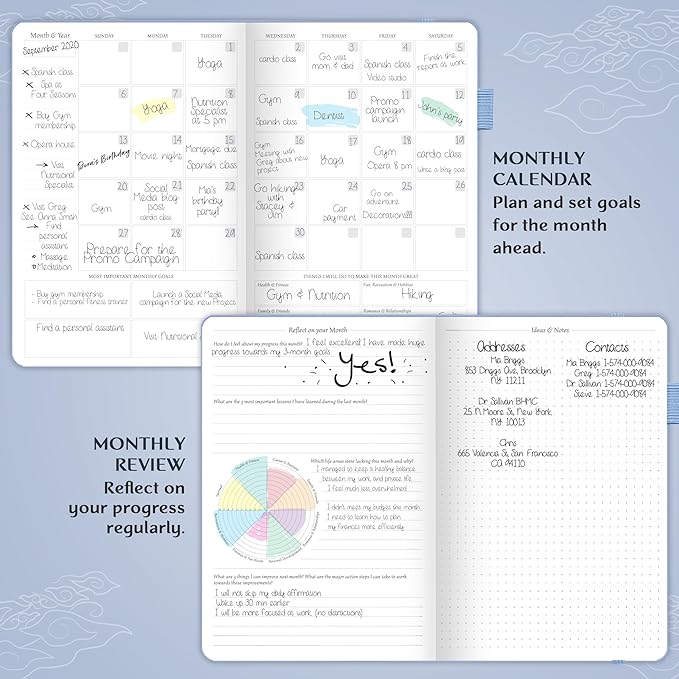 Legend Planner – Weekly & Monthly Life Planner to Hit Your Goals & Live Happier. Organizer Notebook & Productivity Journal. A5 (Periwinkle)
