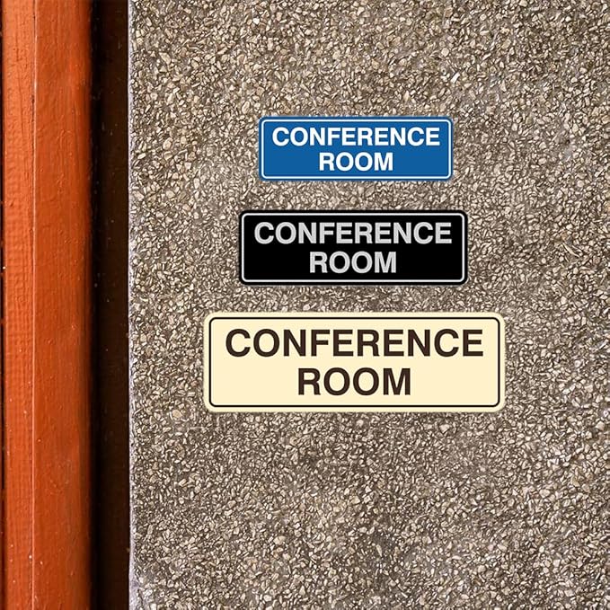 Standard Conference Room Sign - Silver - Small 10 Pack