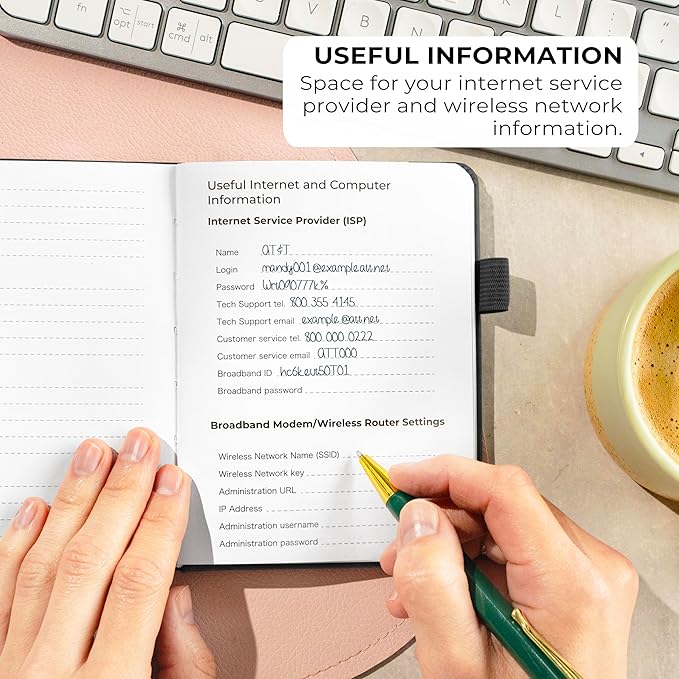 Clever Fox Password Book with alphabetical tabs. Internet Address Organizer.....