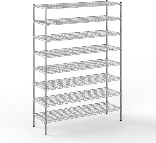 Regal Altair 18" Deep x 54" Wide x 74" Height Wire Shelving Kit | 8-Tier | NSF Commercial Storage Rack Unit