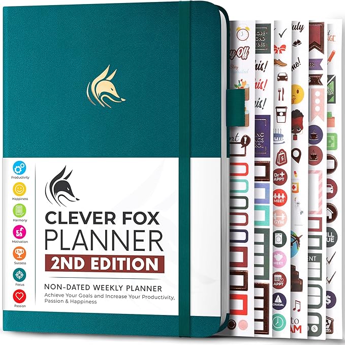 Clever Fox Planner 2nd Edition (Teal, A5)