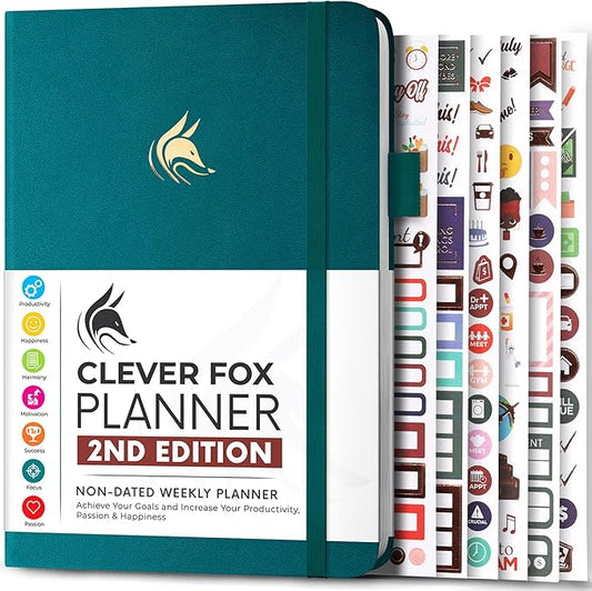 Clever Fox Planner 2nd Edition (Teal, A5)