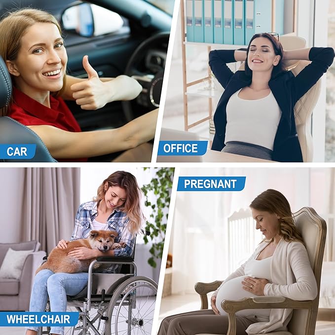Lofty Aim Memory Foam Lumbar Support Cushion Relieves Lower Back Pain for Car Seat, Office Chair, and Wheelchair, 4D Mesh, Brown