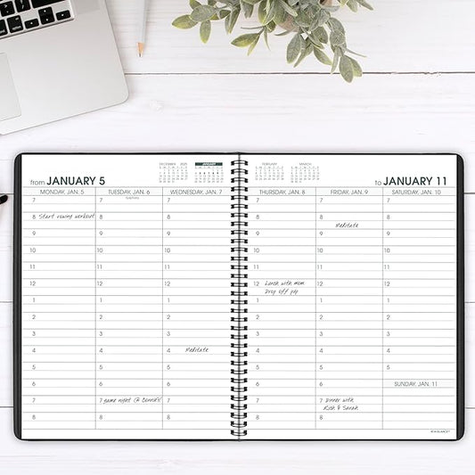 AT-A-GLANCE 2026 Appointment Book Planner, Weekly, 8-1/4" x 11", Large, Easy Viewing Large Print, Black (70LP010526)