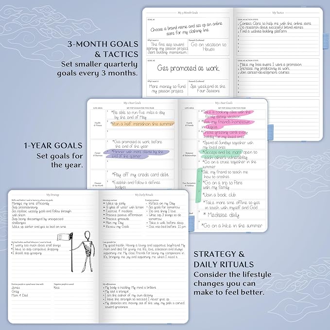 Legend Planner – Weekly & Monthly Life Planner to Hit Your Goals & Live Happier. Organizer Notebook & Productivity Journal. A5 (Periwinkle)