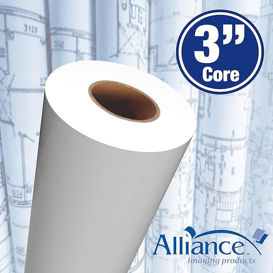 Alliance Wide Format Paper Rolls Bond Engineering (20lb | 4 Rolls, 12 In x 500 Ft | 3" Core)