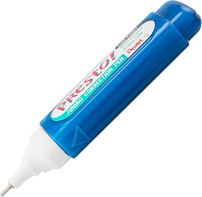 Pentel Presto Jumbo Correction Pen — Fine Point, Metal Tip, 2-Pack