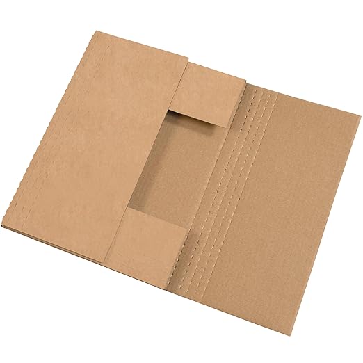 Tape Logic TLM20162BFK Easy-Fold Mailers, 20" x 16" x 2", Kraft (Pack of 50)