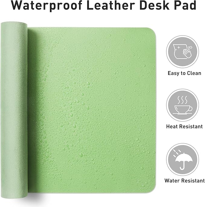 Aothia Leather Desk Pad Protector — Green