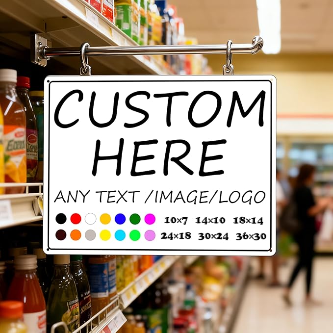 Custom Outdoor Decorative Signs-24×18inches-Personalized Aluminum Signs,Waterproof, Fade Resistant,for outdoors,Street signs, underground parking