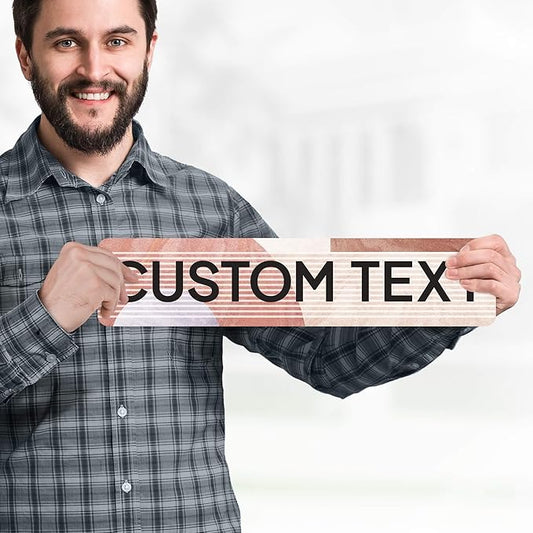 Custom Sign, Custom Street Sign, 11 Font Colors, 13 Font Styles, 4 Hole Options, 22 Sizes, 4x18 Inches, Rust Free DiBound, Fade Resistant, Made in USA by My Sign Center (Mid-Century Modern 1)