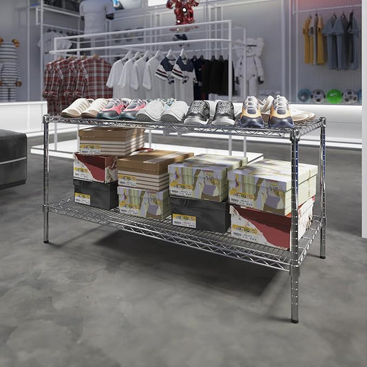 Regal Altair 24" Deep x 54" Wide x 27" Height Wire Shelving Kit | 2-Tier | NSF Commercial Storage Rack Unit