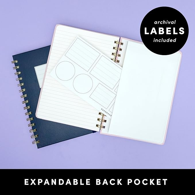 PAPERAGE Lined Spiral Journal Notebook — Sage