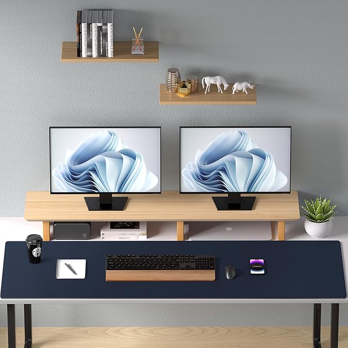 Aothia Leather Desk Pad Protector — Dark Blue