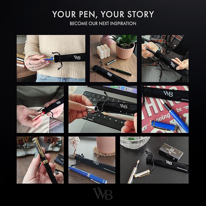 Wordsworth & Black Fountain Pen Set (Black, 24 Pack)