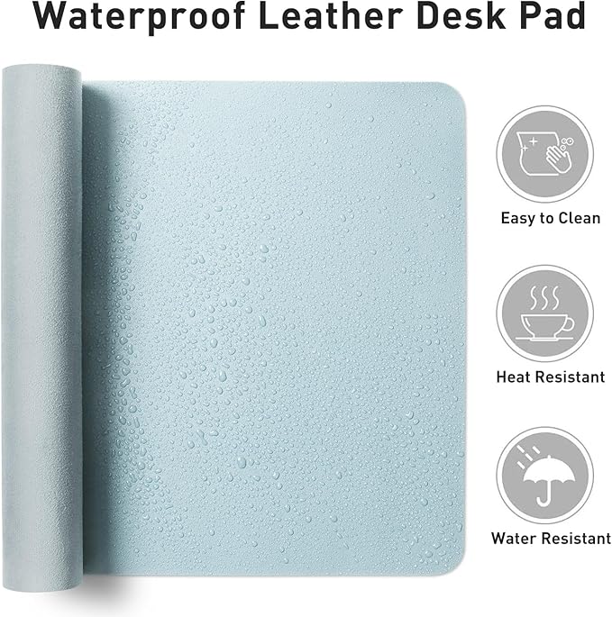 Aothia 48" × 17" PU Leather Desk Pad — Extra-Large, Non-Slip
