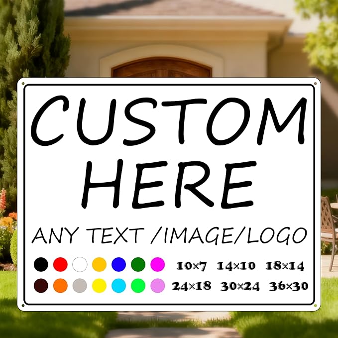 Custom Outdoor Decorative Signs-24×18inches-Personalized Aluminum Signs,Waterproof, Fade Resistant,for outdoors,Street signs, underground parking