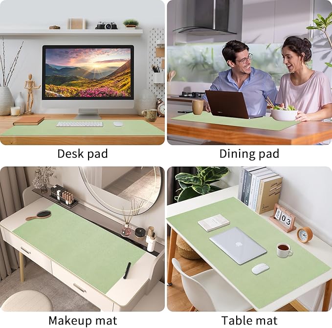Bloss Green Desk Mat (Green, 27.6x13.8Inches)