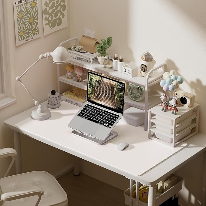 Aothia Large Faux Leather Desk Pad / Mouse Pad — White