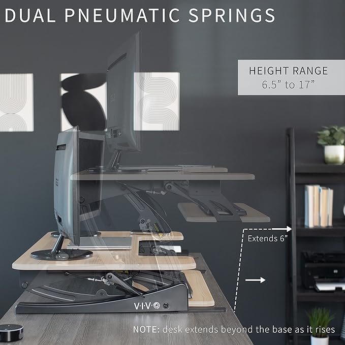 VIVO 36 inch Height Adjustable Stand Up Desk Converter (Black)