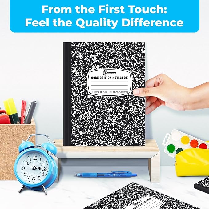 Rosmonde 5000 Pack (Pallet) Composition Notebooks Bulk, Wide Ruled, Jumbo Pallet of Composition Notebooks, 100 Sheets (200 Pages), 9-3/4 x 7-1/2, Bulk Supplies for School & Office, 4-7 Days Transit