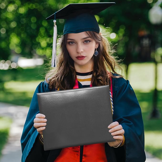 Diploma Cover 8.5” x11” Diploma Holder of Graduation Leatherette Padded Certificate（Tent Style