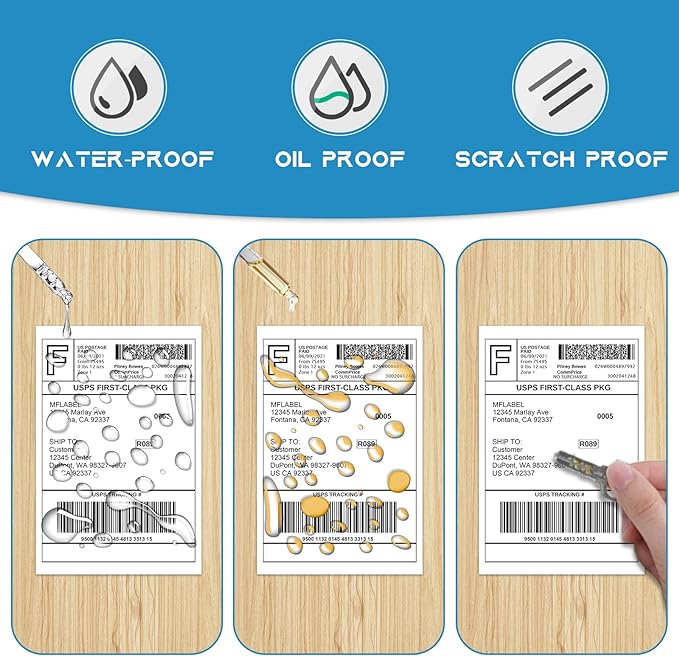 MFLABEL 4x6 Thermal Shipping Labels - 100 Rolls of 250, Perforated & Smudge-Proof Direct Thermal Labels Compatible with Rollo, Zebra, for Amazon UPS FedEx Shopify