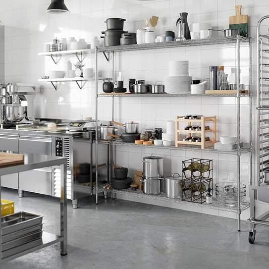 Regal Altair 14" Deep x 72" Wide x 74" Height Wire Shelving Kit | 4-Tier | NSF Commercial Storage Rack Unit