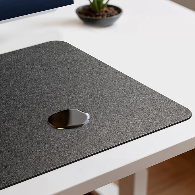 Jotsome Leather Desk Pad Mat, Non-Slip Desk Blotter Pad - Desk Protector for Office, Home, Lap Desk, Laptop, and Desktop, Gift for The Holidays (Midnight Blue, 17" x 12")