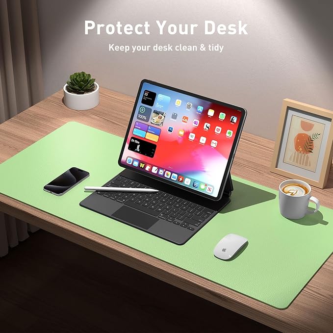 Aothia Leather Desk Pad Protector — Green