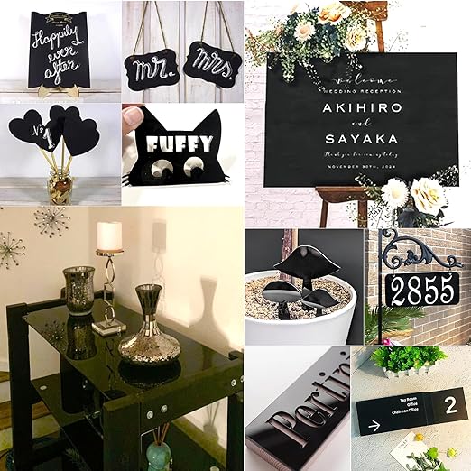 2 Pieces Black Acrylic Sheet, 12 x 12 Inch 1/8 Inch Thick, Black Cast Plexiglass Sheets for DIY Display, Handcraft, Home Decor, Painting, Display Stand, Photo Frame, Easy to Cut