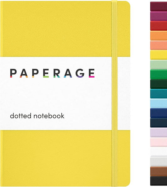 PAPERAGE Dotted Journal Notebook — Yellow