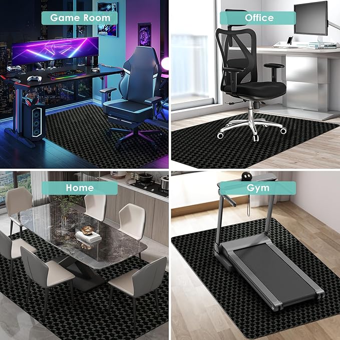 Vicwe Office Chair Mat for Hardwood Floor, 48" x 36" Chair Mats, Gaming Chair Mat for Hardwood, Easy Glide for Chairs, Multi-Purpose Floor Protector Desk Chair Mats for Home Office