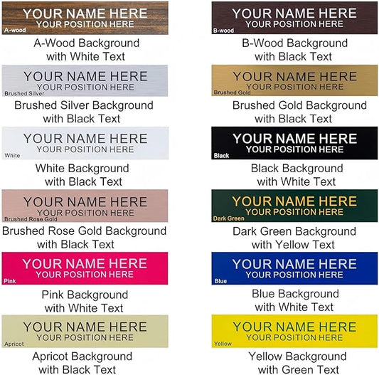 Personalized Office Engraved Name Plate With Wall or Desk Holder 2"x10"