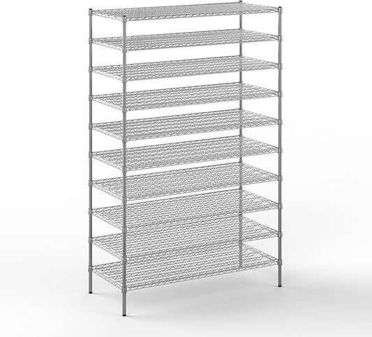 Regal Altair 24" Deep x 54" Wide x 86" Height Wire Shelving Kit | 10-Tier | NSF Commercial Storage Rack Unit