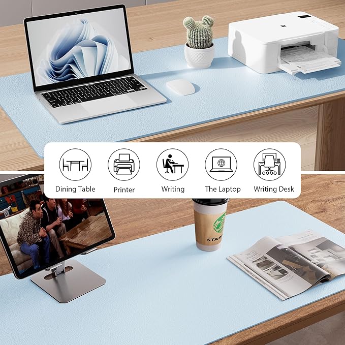 Aothia 48" × 17" PU Leather Desk Pad — Extra-Large, Non-Slip